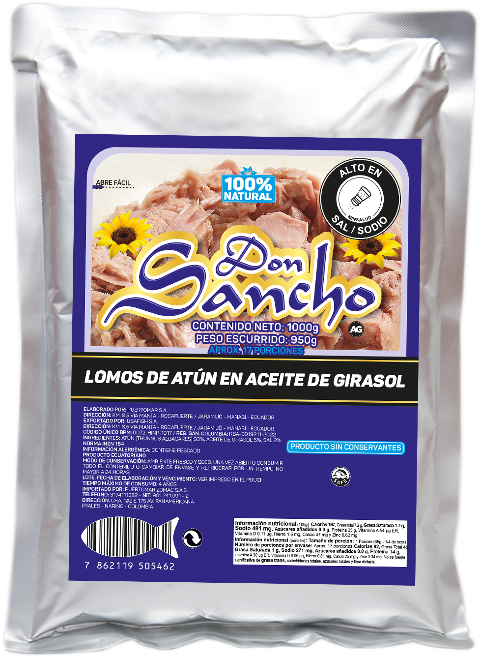 atun en pouch 1kg